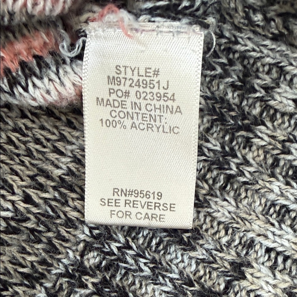 JohnPaulRichard Striped Scoop Neck Sweater in Pink, Gray, Cream - Picture 4 of 6
